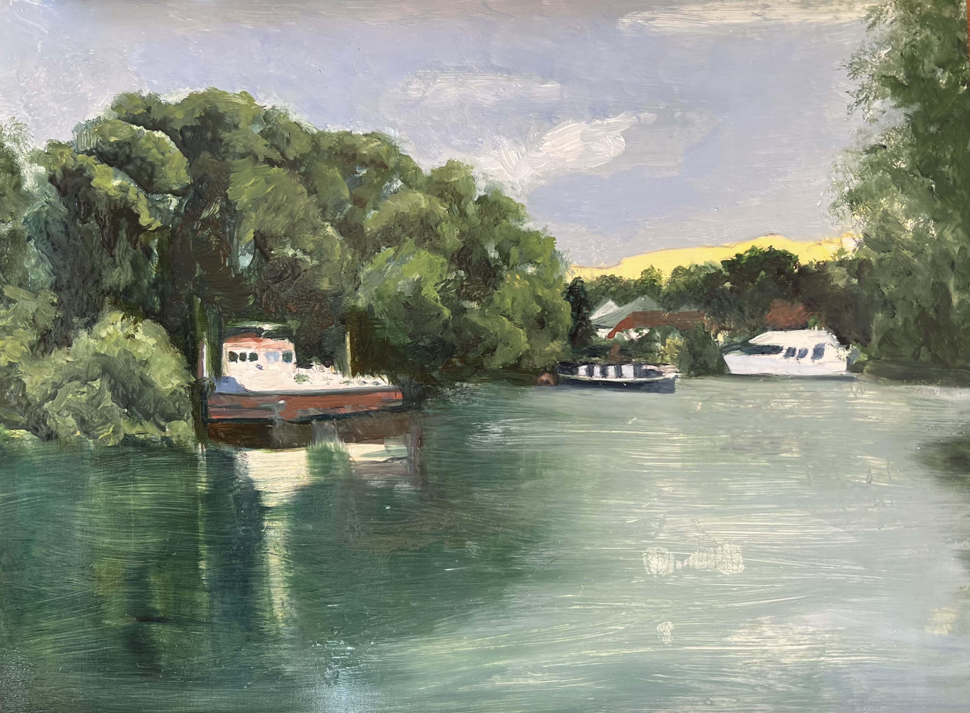 Red Boat on the River, 2023